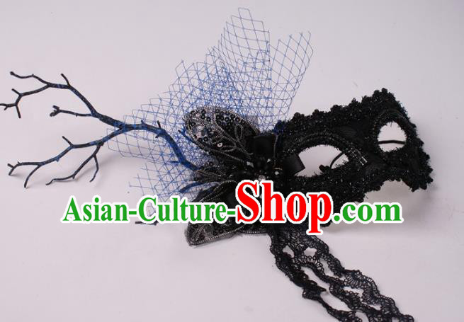 Halloween Fancy Ball Face Mask Stage Performance Black Lace Masks