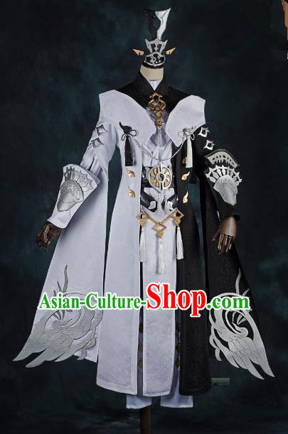 China Ancient Cosplay Swordsman General Costumes Complete Set Chinese Traditional Knight-errant Clothing for Men