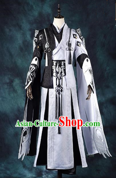 China Ancient Cosplay Swordsman Royal Highness Costumes Complete Set Chinese Traditional Knight-errant Clothing for Men