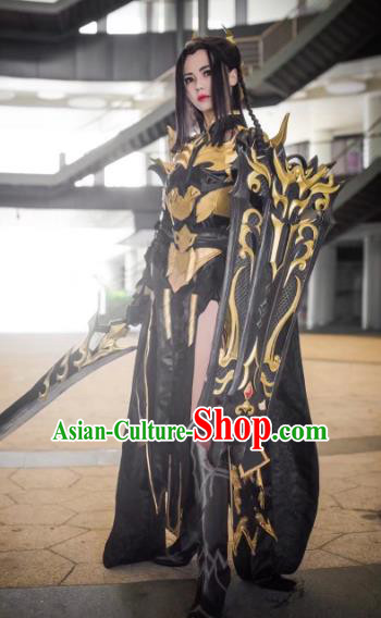 China Ancient Cosplay Female Warrior Swordsman Costumes Chinese Traditional Heroine Knight-errant Clothing for Women