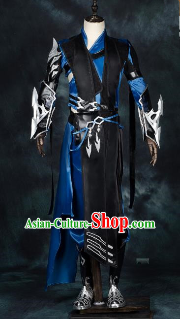 Traditional China Ancient Cosplay General Swordsman Costumes Complete Set Chinese Knight-errant Clothing for Men