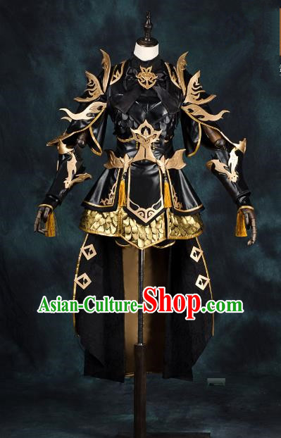 China Ancient Cosplay Young Lady Armour Knight-errant Costumes Chinese Traditional Swordsman Clothing for Women