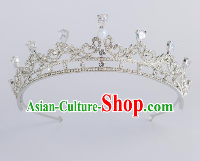 Baroque Bride Hair Accessories Classical Zircon Royal Crown Princess Imperial Crown Headwear for Women