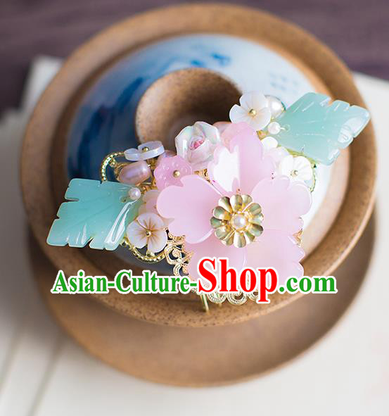 Chinese Traditional Palace Hair Accessories Flowers Hair Comb Ancient Xiuhe Suit Hairpins for Women