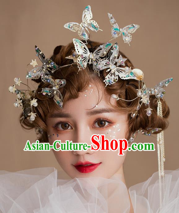 Classical Bride Hair Accessories Wedding Butterfly Hair Clasp Headwear for Women