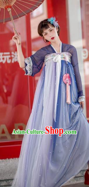 Chinese Ancient Princess Traditional Hanfu Dress China Tang Dynasty Costumes Complete Set