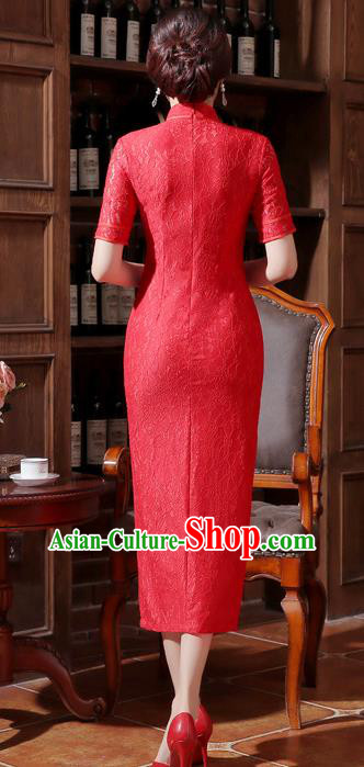 Traditional Ancient Chinese Young Women Cheongsam Dress Republic of China Tangsuit Stand Collar Blouse Dress Tang Suit Clothing