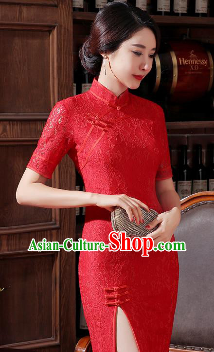 Traditional Ancient Chinese Young Women Cheongsam Dress Republic of China Tangsuit Stand Collar Blouse Dress Tang Suit Clothing