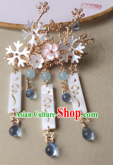 Traditional Handmade Chinese Ancient Classical Hair Accessories Hairpins Tassel Jade Hair Stick for Women