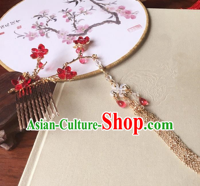 Traditional Handmade Chinese Ancient Classical Hair Accessories Hairpins Tassel Hair Combs for Women