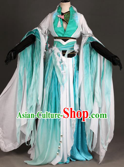 Chinese Ancient Princess Costume Cosplay Swordswoman Dress Young Lady Hanfu Clothing for Women