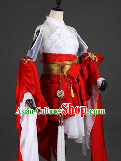 Chinese Ancient Young Lady Costume Cosplay Female Knight-errant Dress Hanfu Clothing for Women
