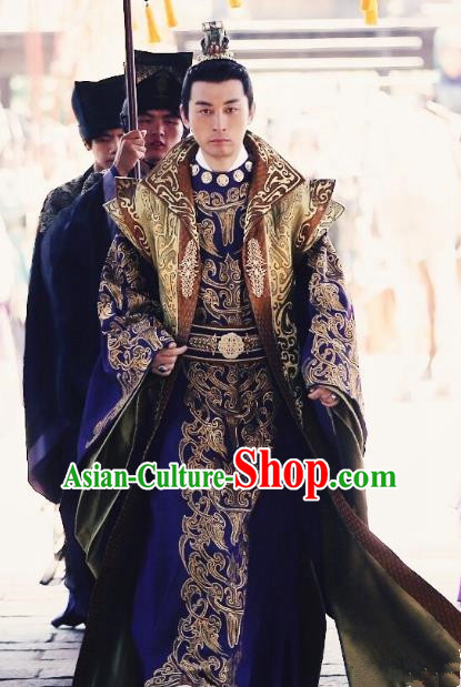 Chinese Ancient Northern and Southern Dynasties Royal Highness Costume Prince Replica Costumes for Men