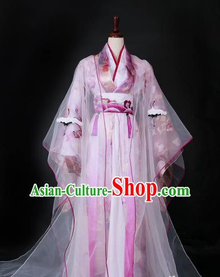 Traditional Chinese Princess Costume Ancient Han Dynasty Imperial Concubine Embroidered Hanfu Dress for Women