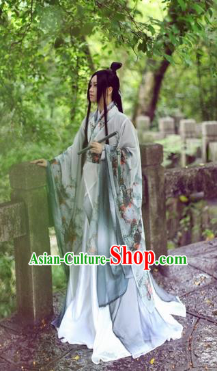 Chinese Ancient Cosplay Swordsman Clothing Jin Dynasty Nobility Childe Costume for Men