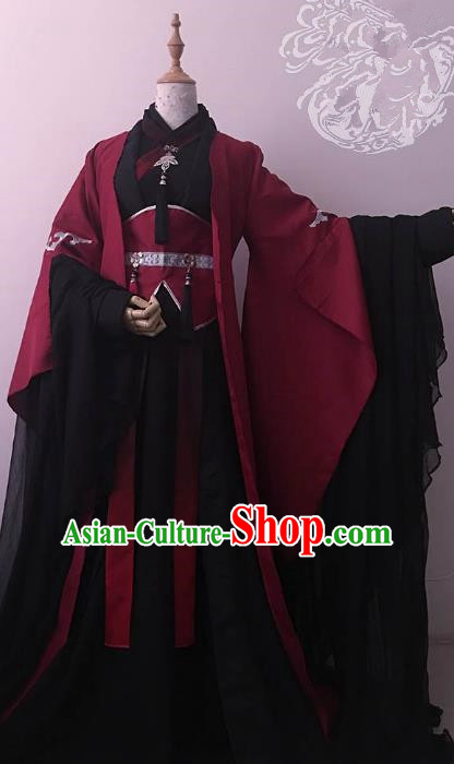 Chinese Ancient Nobility Childe Royal Highness Costume Cosplay Swordsman Clothing for Men