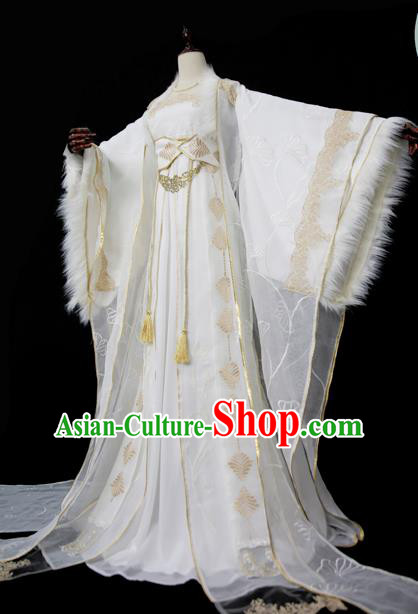 Chinese Ancient Palace Lady Hanfu Han Dynasty Imperial Concubine Queen Embroidered Historical Costumes for Women