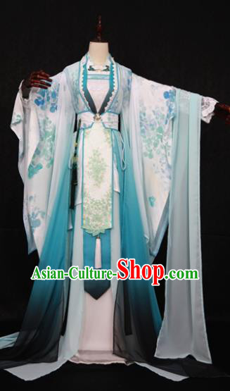 Chinese Ancient Cosplay Fairy Swordswoman Costume Han Dynasty Princess Embroidered Hanfu Dress for Women
