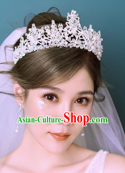 Baroque Style Hair Jewelry Accessories Crystal Royal Crown Princess Hair Clasp for Women