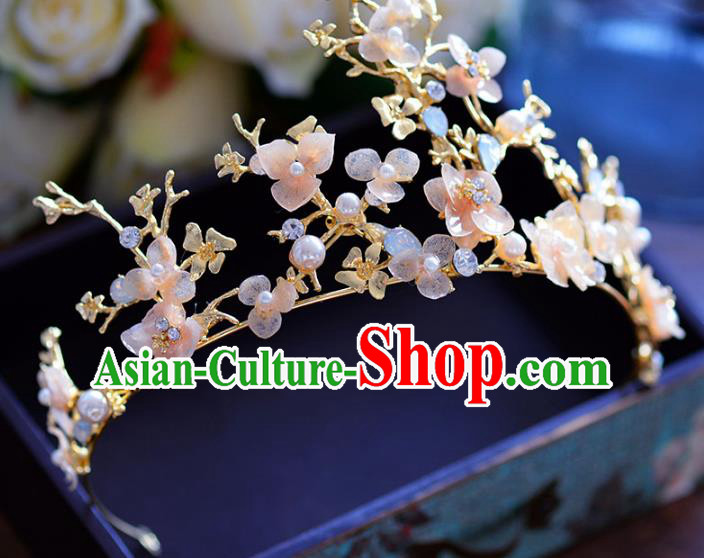 Baroque Style Hair Jewelry Accessories Bride Flowers Royal Crown Princess Hair Clasp for Women