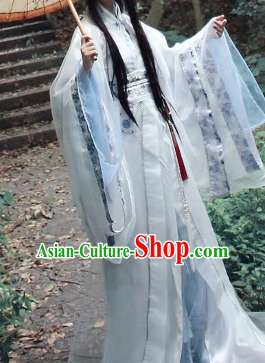 Chinese Ancient Cosplay Nobility Childe Costumes Jin Dynasty Scholar Swordsman Hanfu Clothing for Men