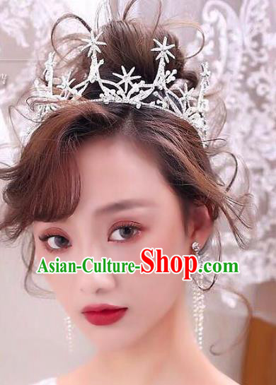 Top Grade Handmade Hair Jewelry Accessories Baroque Royal Crown Bride Crystal Imperial Crown for Women