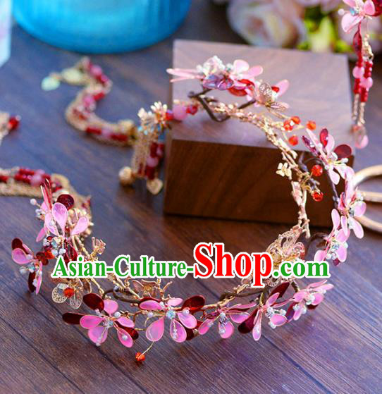 Top Grade Handmade Hair Accessories Chinese Bride Flowers Hair Clasp Garland for Women