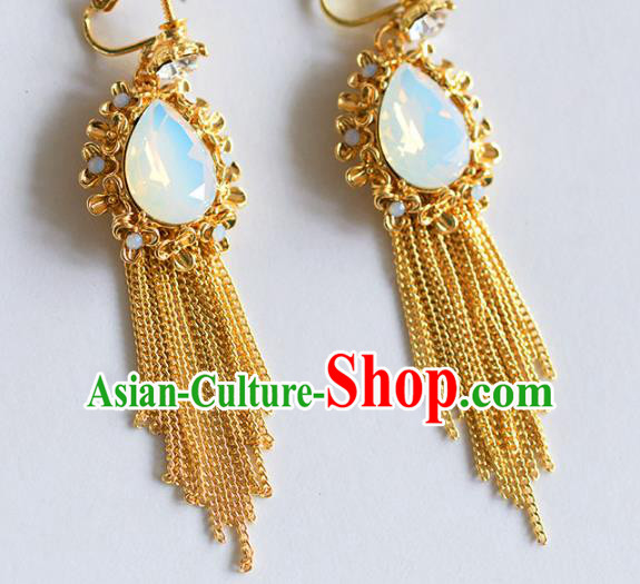 Top Grade Chinese Handmade Wedding Tassel Earrings Accessories Bride Eardrop for Women