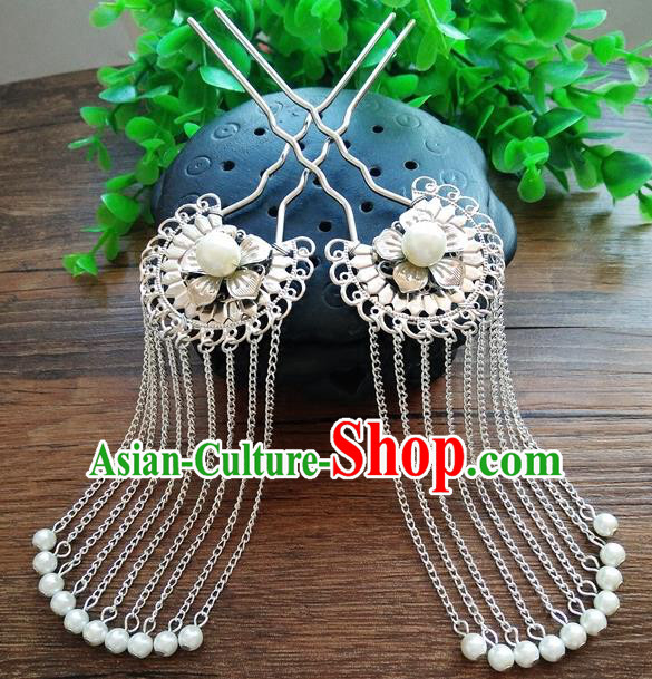 Ancient Chinese Handmade Hair Accessories Classical Tassel Hair Clips Hairpins for Women