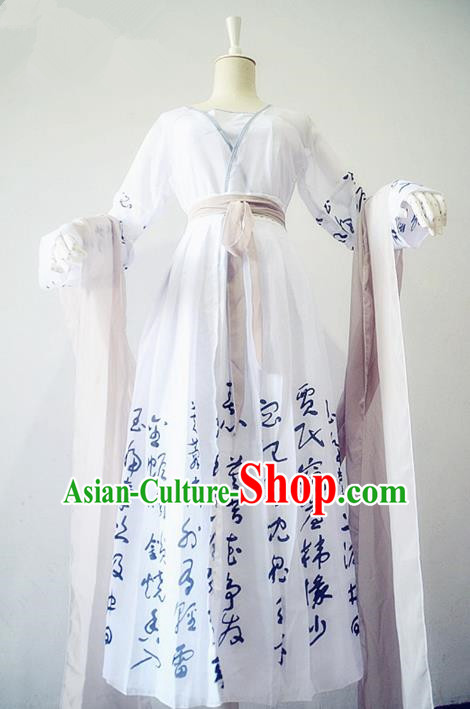 Chinese Ancient Cosplay Swordswoman Costume Traditional Song Dynasty Female Knight Hanfu Dress for Women