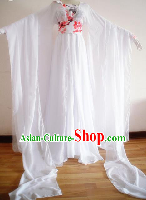 Chinese Ancient Cosplay Princess White Hanfu Dress Traditional Tang Dynasty Palace Lady Costume for Women