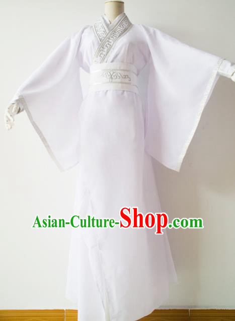 Chinese Ancient Cosplay Scholar Embroidered Costume Han Dynasty Nobility Childe Swordsman Clothing for Men