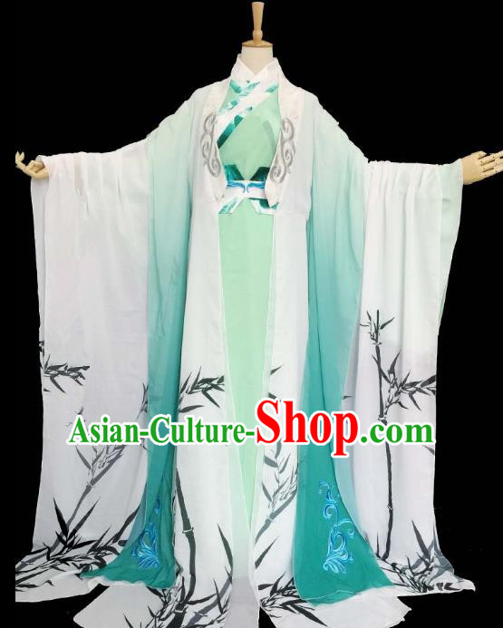 Chinese Han Dynasty Nobility Childe Hanfu Ancient Swordsman Printing Bamboo Clothing for Men