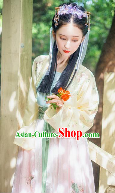 Chinese Ancient Palace Lady Hanfu Han Dynasty Imperial Concubine Queen Embroidered Historical Costumes