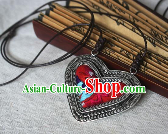Traditional Chinese Miao Nationality Hair Accessories Hmong Female Folk Dance Hairpins Bracelet Sliver Necklace Headwear for Women
