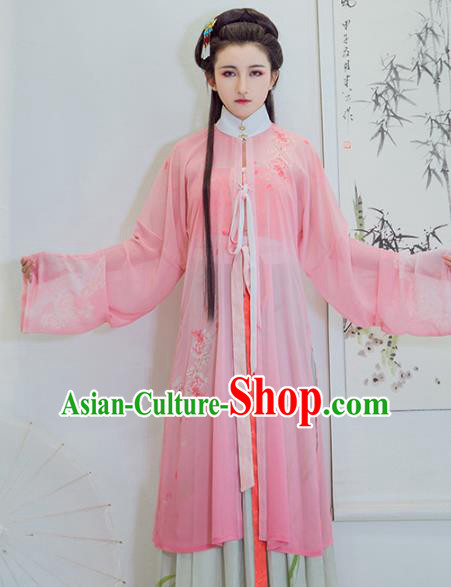Chinese Ancient Aristocratic Lady Clothing Traditional Ming Dynasty Princess Embroidered Costumes for Women