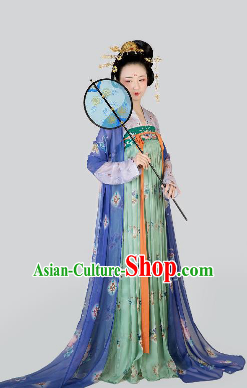 Chinese Ancient Palace Lady Hanfu Han Dynasty Imperial Concubine Queen Embroidered Historical Costumes
