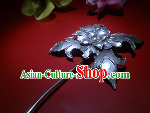 Traditional Chinese Miao Nationality Hair Accessories Hmong Female Folk Dance Hairpins Bracelet Sliver Necklace Headwear for Women