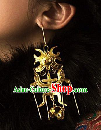 Traditional Chinese Miao Nationality Hair Accessories Hmong Female Folk Dance Hairpins Bracelet Sliver Necklace Headwear for Women
