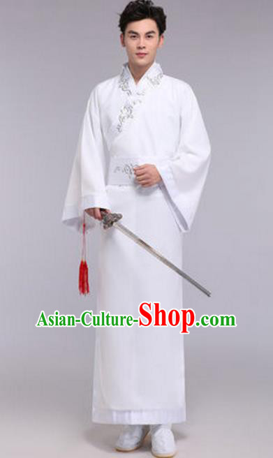Traditional Chinese Ancient Scholar Costume Han Dynasty Swordsman Hanfu Clothing for Men