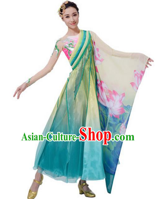 Top Grade Chinese Classical Dance Dress Stage Performance Lotus Dance Costume for Women