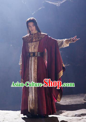 Chinese Ancient Swordsman Clothing Nobility Childe Knight Historical Costume for Men