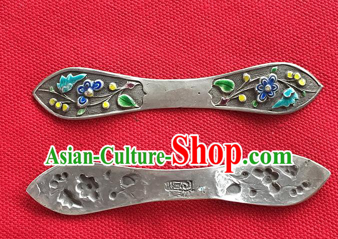 Traditional Chinese Miao Nationality Hair Accessories Hmong Female Folk Dance Hairpins Bracelet Sliver Necklace Headwear for Women