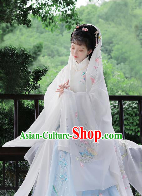 Chinese Ancient Palace Lady Hanfu Han Dynasty Imperial Concubine Queen Embroidered Historical Costumes