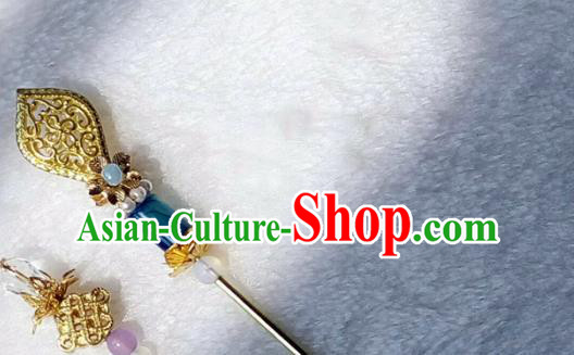 Chinese Traditional Hair Accessories Ancient Brass Hairpins Bride Hair Clip for Women