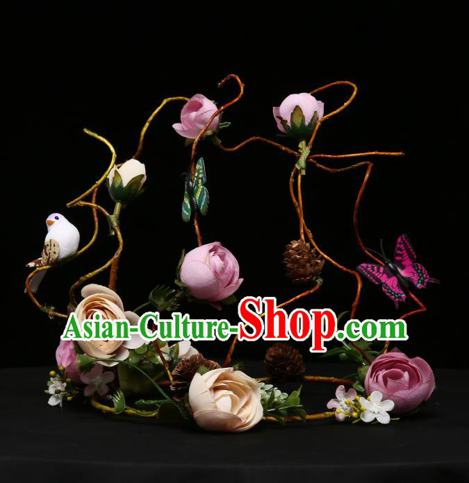 Children Modern Dance Hair Accessories Stage Performance Flowers Hair Clasp for Kids
