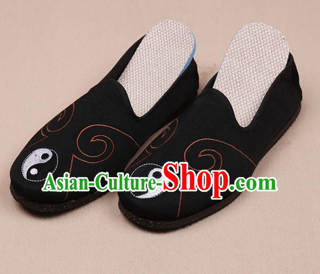 Chinese Traditional Martial Arts Shoes Taoist Black Shoes Tai Chi Shoes for Men