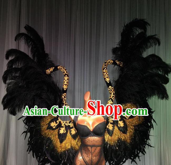 Top Grade Stage Performance Brazilian Carnival Feather Wings Miami Feathers Deluxe Wings for Women