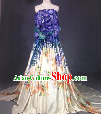 Top Grade Compere Stage Performance Costume Models Catwalks Customized Dress for Women