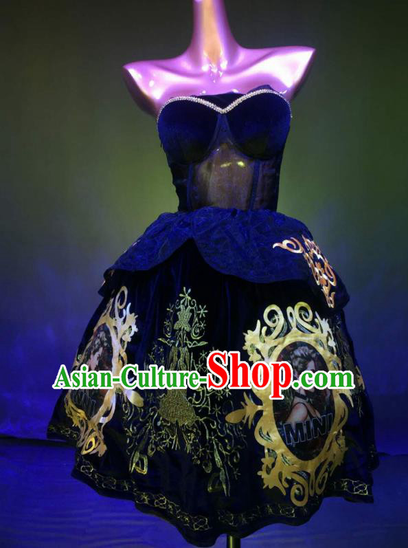 Top Grade Stage Performance Compere Costume Models Catwalks Bubble Full Dress for Women